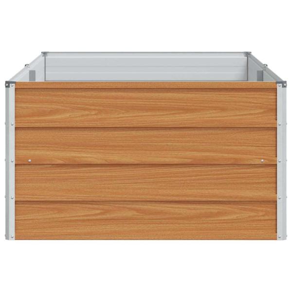 Hochbeet Hellbraun 160 x 80 x 45 cm Verzinkter Stahl
