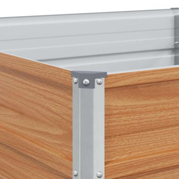 Hochbeet Hellbraun 160 x 80 x 45 cm Verzinkter Stahl