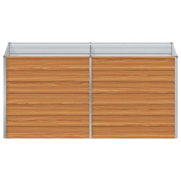 Hochbeet Hellbraun 160 x 80 x 77 cm Verzinkter Stahl