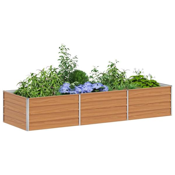 Hochbeet Hellbraun 240 x 80 x 45 cm Verzinkter Stahl