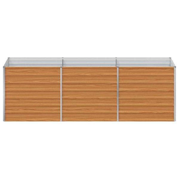 Hochbeet Hellbraun 240 x 80 x 77 cm Verzinkter Stahl