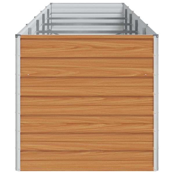 Hochbeet Hellbraun 400 x 80 x 77 cm Verzinkter Stahl