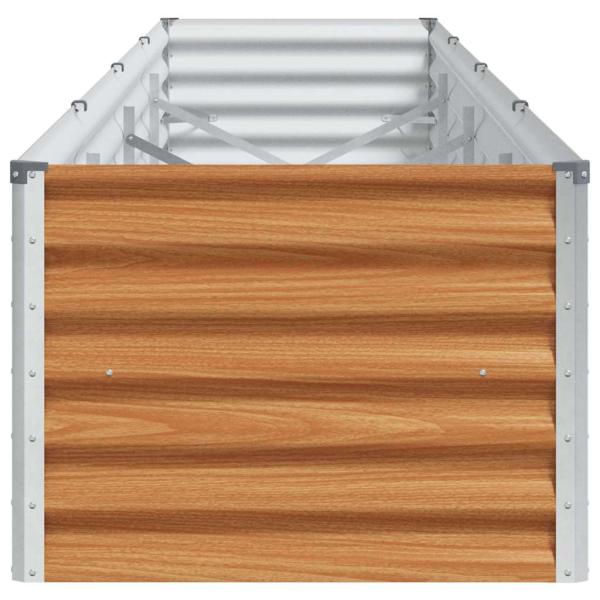 Hochbeet Hellbraun 390 x 50 x 36 cm Verzinkter Stahl