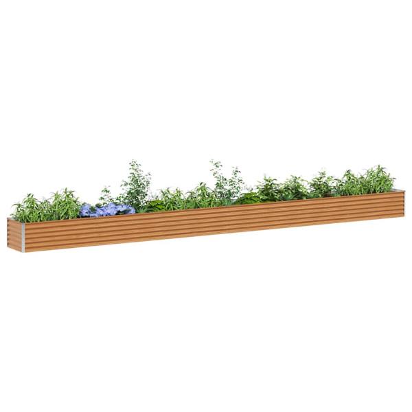 Hochbeet Hellbraun 582 x 50 x 36 cm Verzinkter Stahl