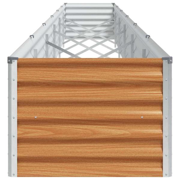 Hochbeet Hellbraun 582 x 50 x 36 cm Verzinkter Stahl