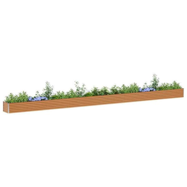 Hochbeet Hellbraun 775 x 50 x 36 cm Verzinkter Stahl