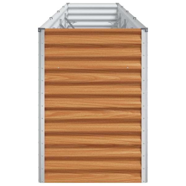 Hochbeet Hellbraun 390 x 50 x 68 cm Verzinkter Stahl