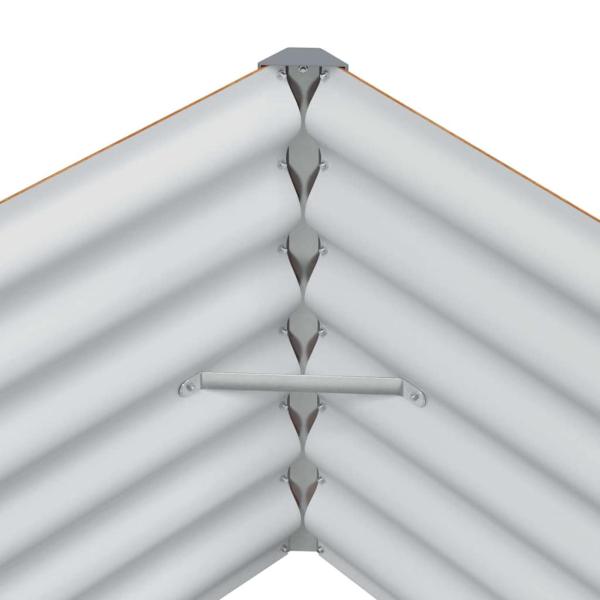 Hochbeet Hellbraun 290 x 100 x 36 cm Verzinkter Stahl