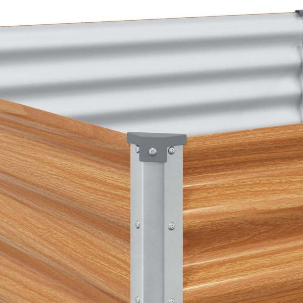 Hochbeet Hellbraun 485 x 100 x 36 cm Verzinkter Stahl