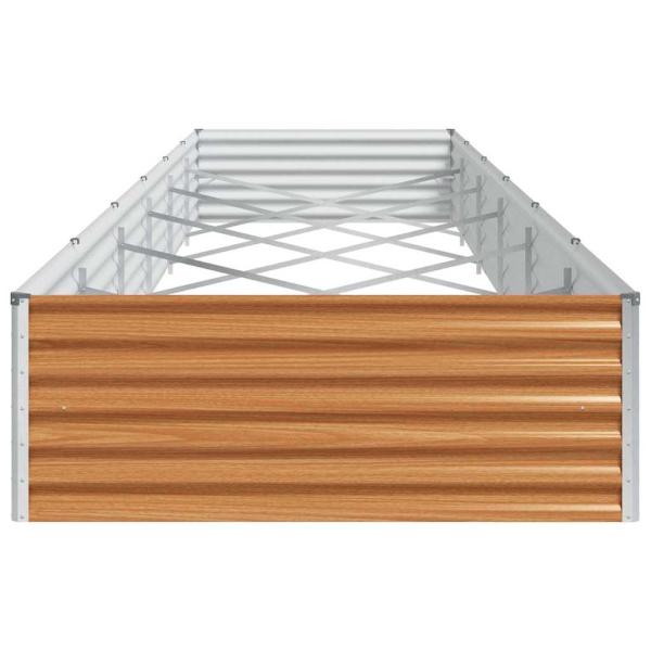 Hochbeet Hellbraun 582 x 100 x 36 cm Verzinkter Stahl