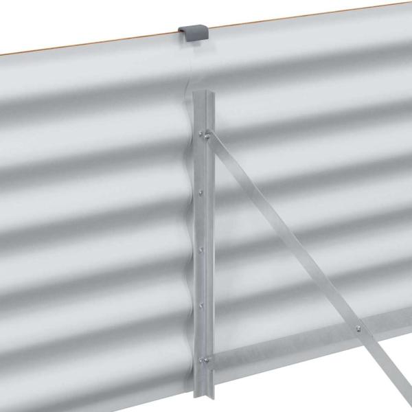 Hochbeet Hellbraun 775 x 100 x 36 cm Verzinkter Stahl