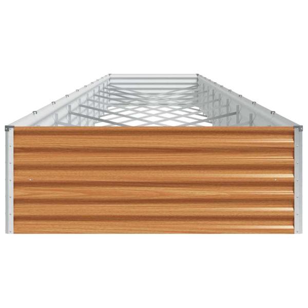 Hochbeet Hellbraun 970 x 100 x 36 cm Verzinkter Stahl