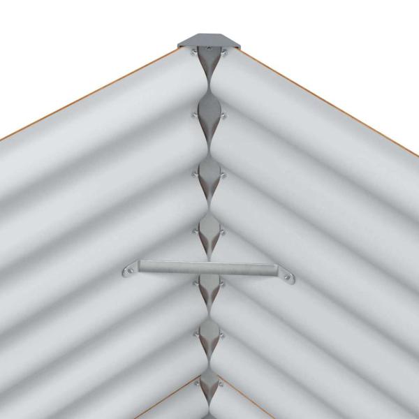 Hochbeet Hellbraun 290 x 100 x 68 cm Verzinkter Stahl