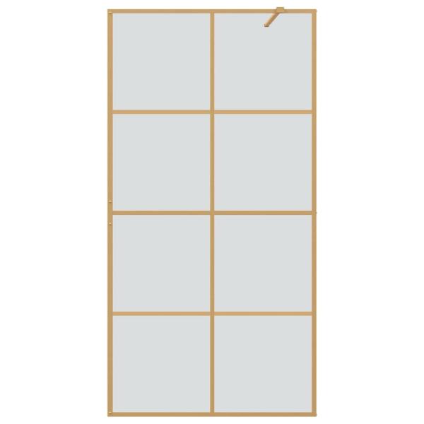 Walk-in Duschwand Gold 100 x 195 cm Gehärtetes Glas