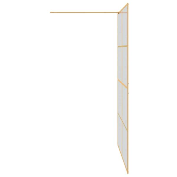 Walk-in Duschwand Gold 140 x 195 cm Gehärtetes Glas