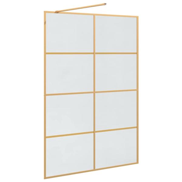 Walk-in Duschwand Gold 140 x 195 cm Gehärtetes Glas
