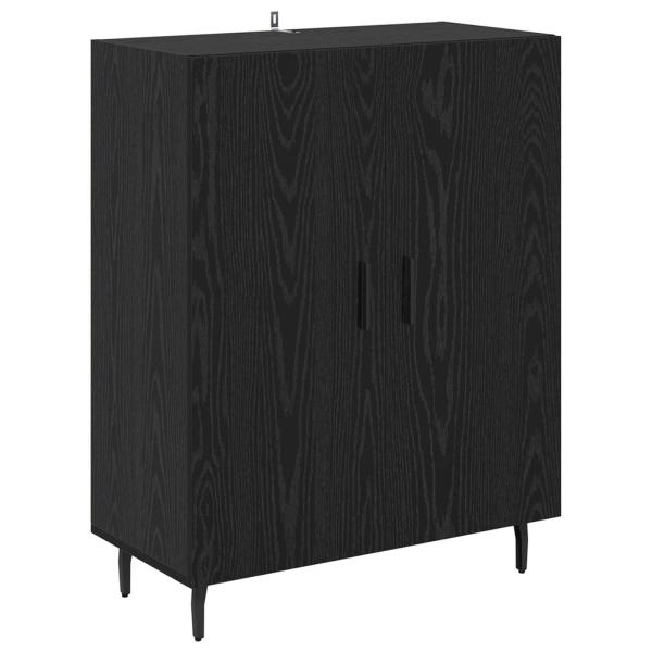 Highboard Schwarz Eichen-Optik 69,5 x 34 x 180 cm