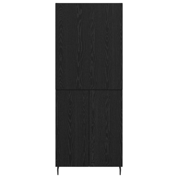 Highboard Schwarz Eichen-Optik 69,5 x 34 x 180 cm