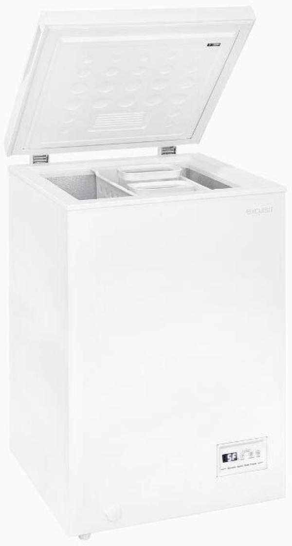 Exquisit GT101-E-040E Stand Gefriertruhe, 54,5 cm breit, 98 L, weiß