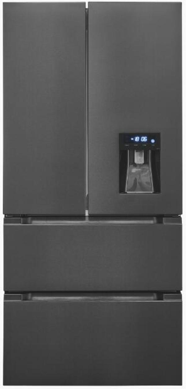 ARDEBO.de Exquisit FD490-160-WS-202E Stand Side-by-Side Kombination Frenchdoor, 83,6 cm breit, 506 L, NoFrost, Wasserspender, inoxlook-az