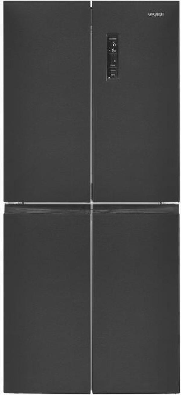ARDEBO.de Exquisit MD425-150-040C Stand Kühl-Gefrierkombination, 79,5 cm breit, 421 L, NoFrost, ECO Funktion, inoxlook-az