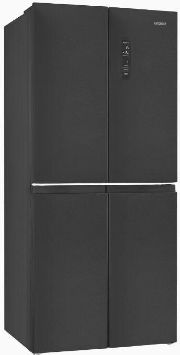 Exquisit MD425-150-040C Stand Kühl-Gefrierkombination, 79,5 cm breit, 421 L, NoFrost, ECO Funktion, inoxlook-az