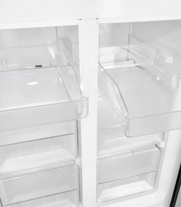 Exquisit MD425-150-040C Stand Kühl-Gefrierkombination, 79,5 cm breit, 421 L, NoFrost, ECO Funktion, inoxlook-az