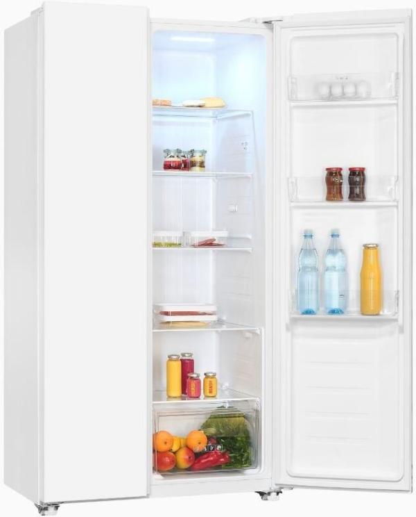 Exquisit SBS46-040D Stand Side-by-Side Kombination, 91 cm breit, 442 L, NoFrost, weiß