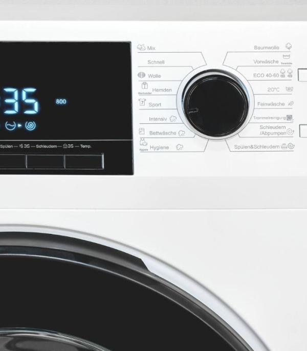 Exquisit WA9214-340A 9 kg Frontlader Waschmaschine, 60 breit, 1400 U/Min, AquaStop, Kindersicherung, 16 Programme, weiß