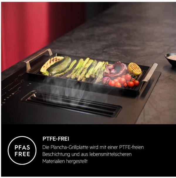 AEG A9HHPG11 Plancha Grill 2.0, Easy2Clean Plancha-Grillplatte, BxTxH: 46,6 x 25,3 x 4,6cm, für AEG Kochfelder mit Bridge-Funktion, schwarz (902986520)