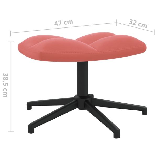 Relaxsessel mit Hocker Rosa Samt