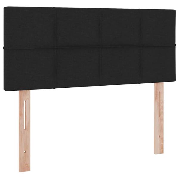 ARDEBO.de - Bett mit Stauraum und LED Schwarz 120 x 190 cm Polyester