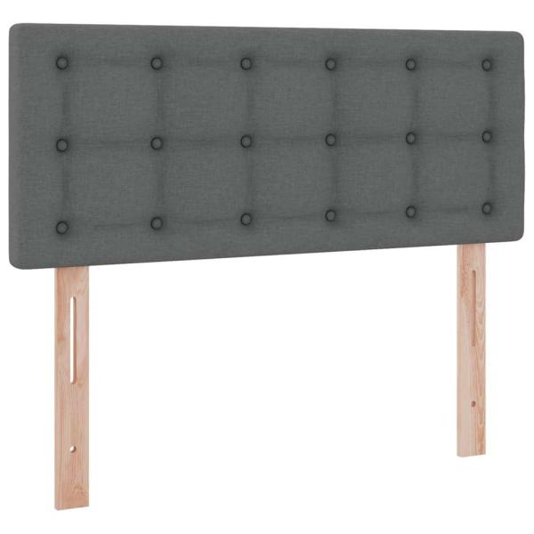 Bett mit Stauraum und LED Dunkelgrau 120 x 190 cm Polyester