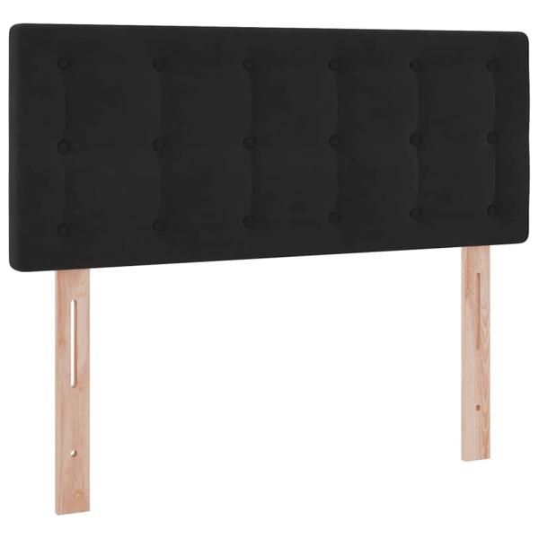 Bett mit Stauraum und LED Schwarz 120 x 190 cm Samt