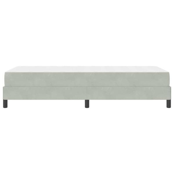 Boxspringbett mit Matratze Hellgrau 80 x 220 cm Stoff