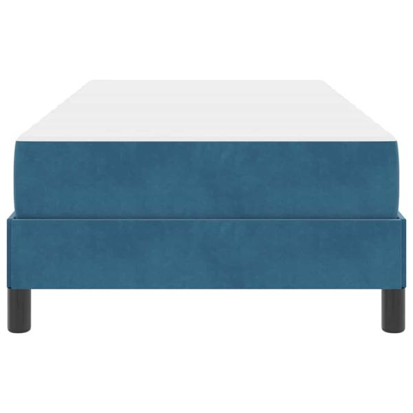 Boxspringbett mit Matratze Dunkelblau 80 x 220 cm Stoff