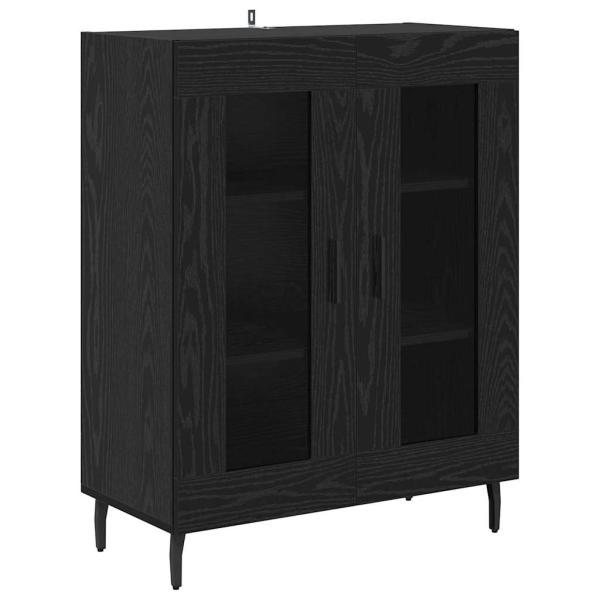 Highboard Schwarz Eichen-Optik 69,5 x 34 x 180 cm