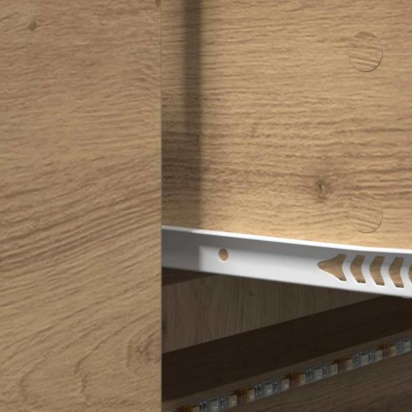 TV Schrank mit LEDs Kunsthandwerk Eiche 140 x 34 x 40 cm