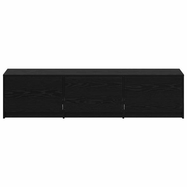 TV Schrank mit LEDs Schwarz Eichen-Optik 162 x 34 x 40 cm