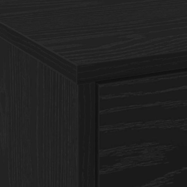 TV Schrank mit LEDs Schwarz Eichen-Optik 162 x 34 x 40 cm