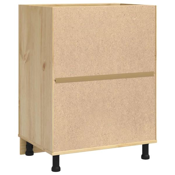 ARDEBO.de - Schrank mit Regal Honig 60 x 46 x 81,5 cm Massives Kiefernholz