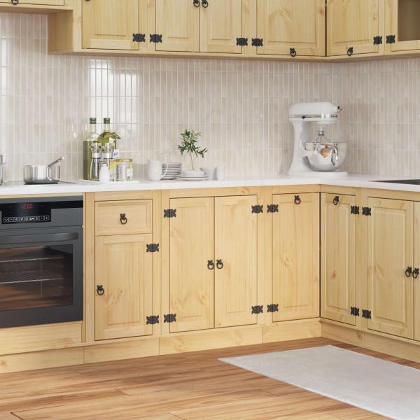 ARDEBO.de - Schrank mit Regal Honig 60 x 46 x 81,5 cm Massives Kiefernholz