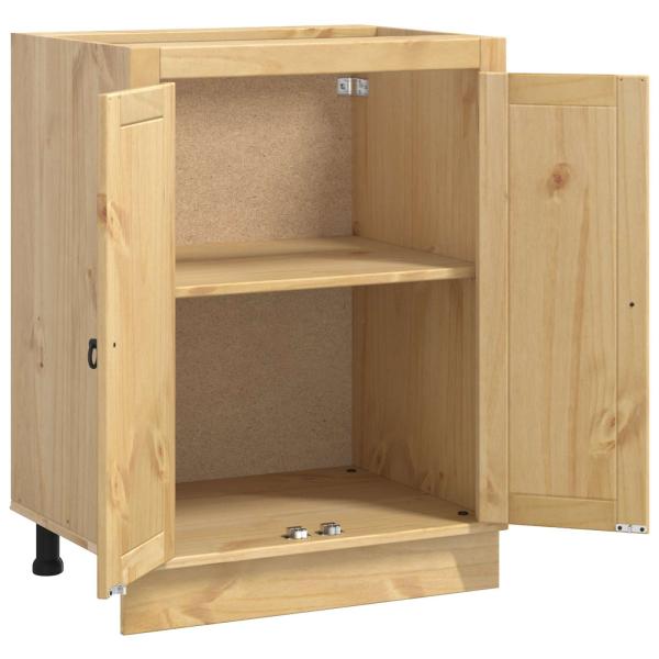 Schrank mit Regal Honig 60 x 46 x 81,5 cm Massives Kiefernholz