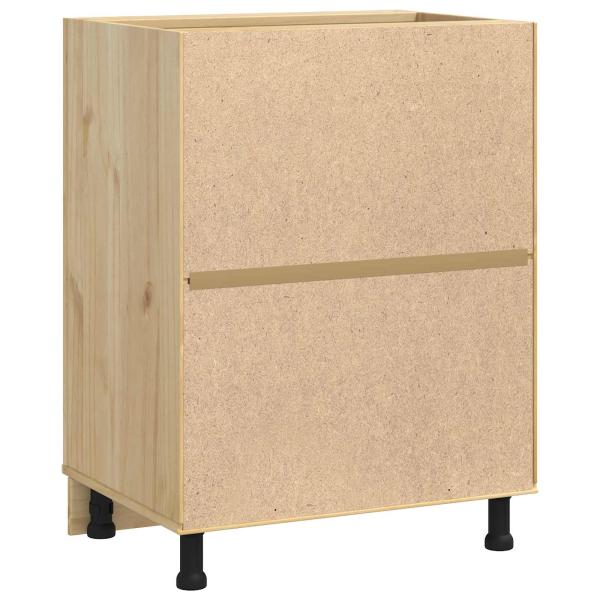 Schrank mit Regal Honig 60 x 46 x 81,5 cm Massives Kiefernholz