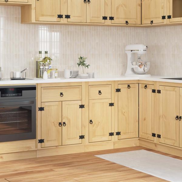 ARDEBO.de - Schrank mit Regal Honig 40 x 46 x 81.5 cm Massives Kiefernholz