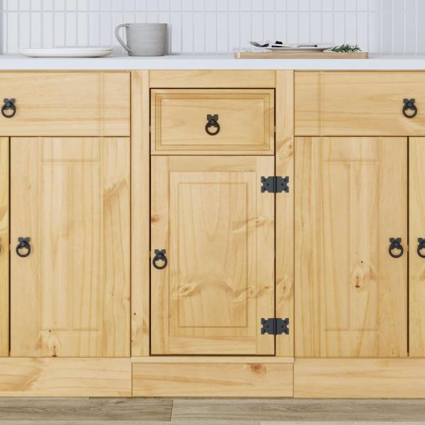 Schrank mit Regal Honig 40 x 46 x 81.5 cm Massives Kiefernholz