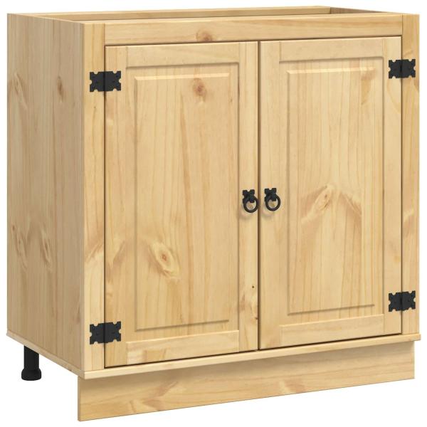 Schrank mit Regal Honig 80 x 46 x 81.5 cm Massives Kiefernholz