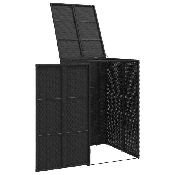 ARDEBO.de - Mülltonnenbox Schwarz 65 x 80 x 115 cm Polyethylen