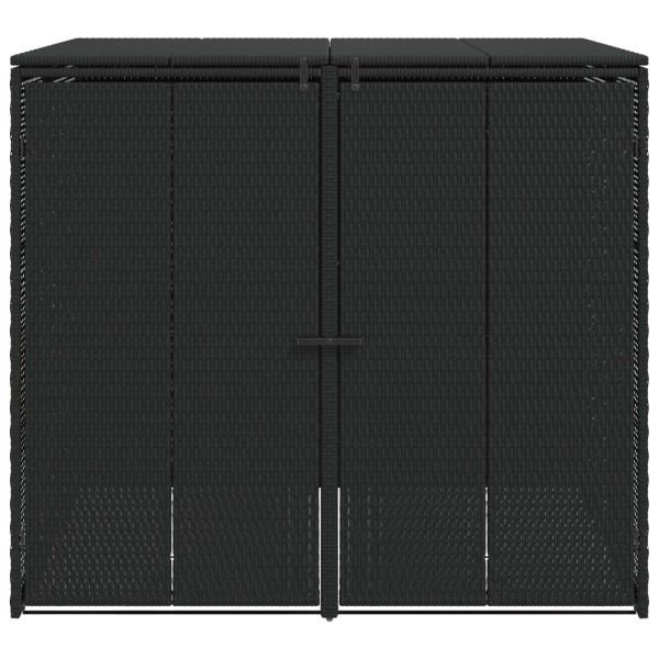 Mülltonnenbox 2 pcs Schwarz 65 x 80 x 115 cm Polyethylen