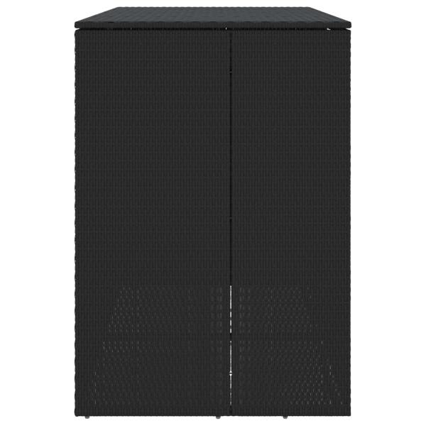 Mülltonnenbox 2 pcs Schwarz 65 x 80 x 115 cm Polyethylen